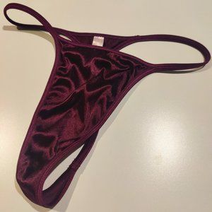 Victoria's Secret Second Skin Liquid Satin V-String Large
